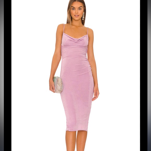 Katie May Bardot Midi Dress Sleeveless V Neck Lilac Women's Size S - Picture 1 of 1